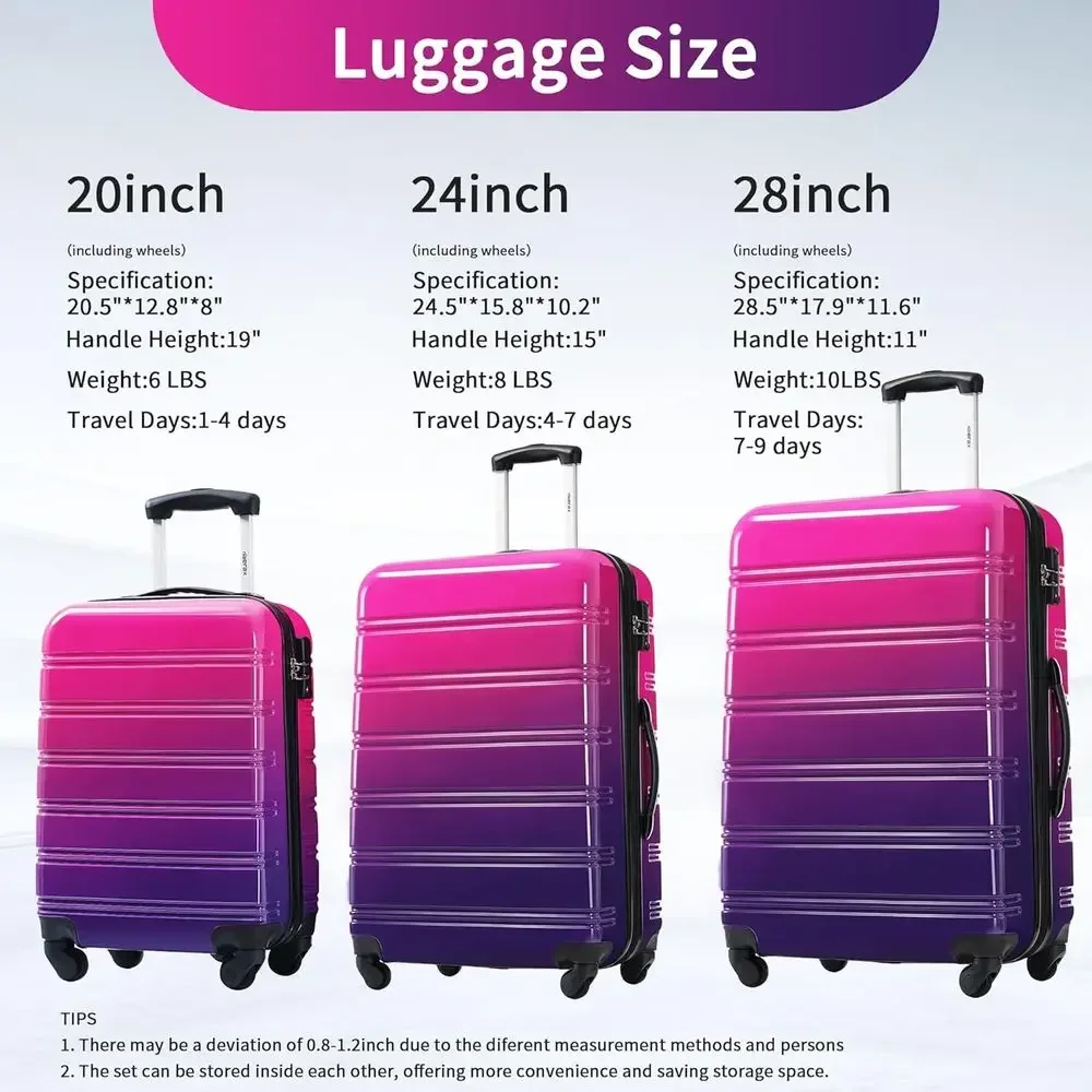3-Piece Hardshell Luggage Set  - Expandable Hard Shell Luggage Set review and price